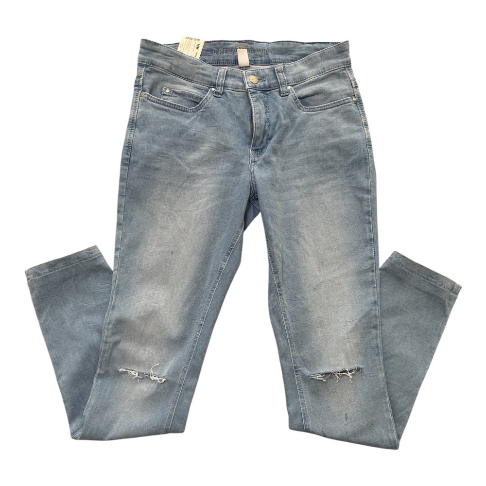 MAC Cosmetics Blue Skinny Jeans Vintage Distressed